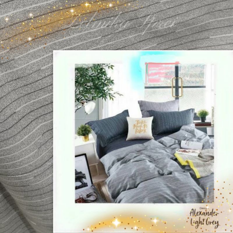 Sprei homemade | Custom | Ready Stock | Katun Lokal | CVC | Catra | Anti Geser | Alexander Light Gre