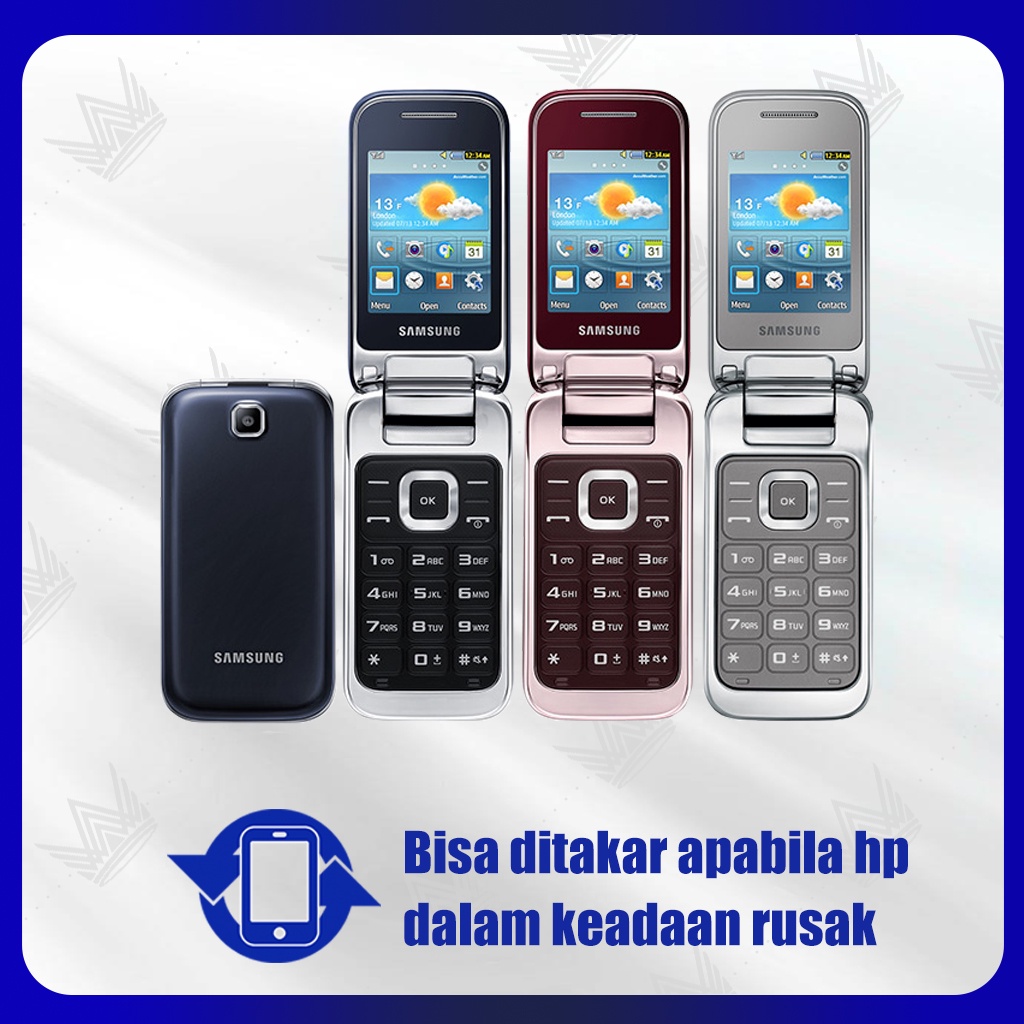 Bagus mulus HP Samsung C3592 Mobile Phone JADUL Murah DUAL SIM NEW bahasa indonesia suara besar bisa indonesia