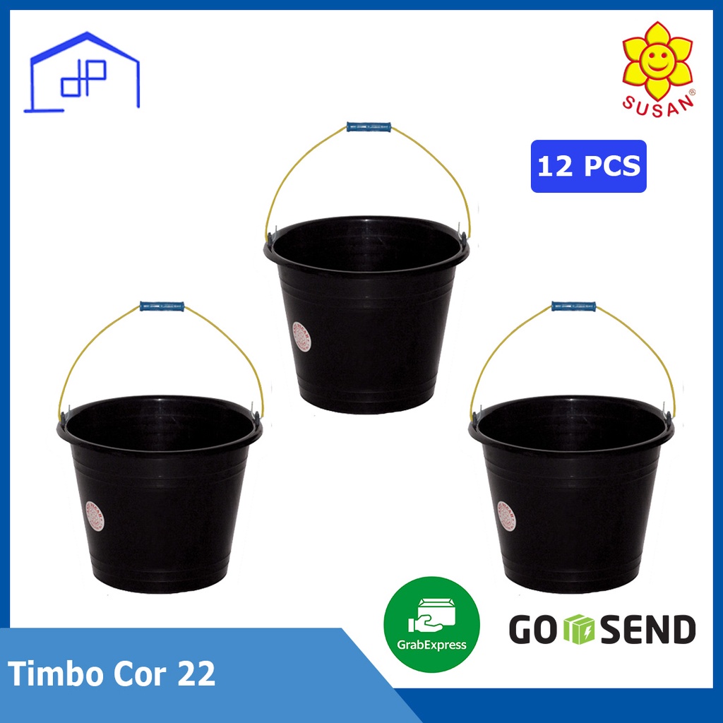 (12PCS) - TIMBO COR 22-EMBER PLASTIK / TIMBA 12 LITER / TIMBO COR / EMBER COR / TIMBA PLASTIK /
