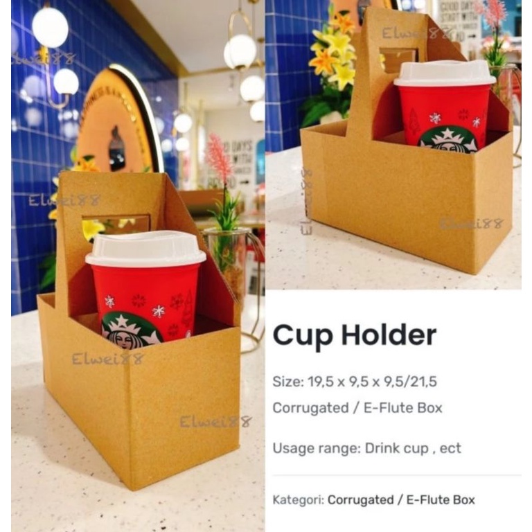 

BOX CUP HOLDER 19.5 x 9.5 x 9.5 cm (10 PCS)