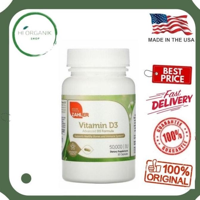 Best Seller- Zahler Vitamin D3 D-3 D 3 50000 Iu 50.000 Iu 10 Caps Curraofficial
