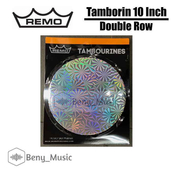 Tambourine Remo 10 Inch Single / Double Row Tamborin Original