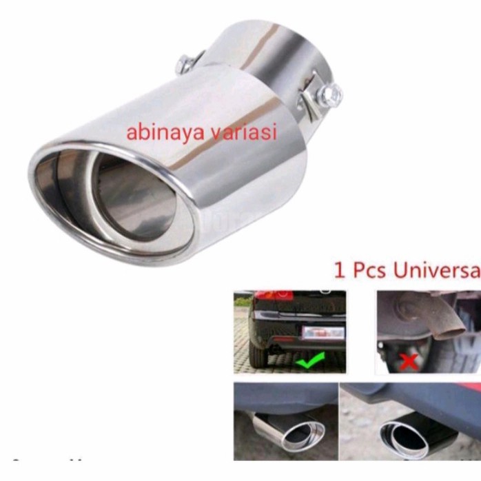 Knalpot Mufler Mobil Civic Turbo Ujung Knalpot Stainlise Model Bengkok