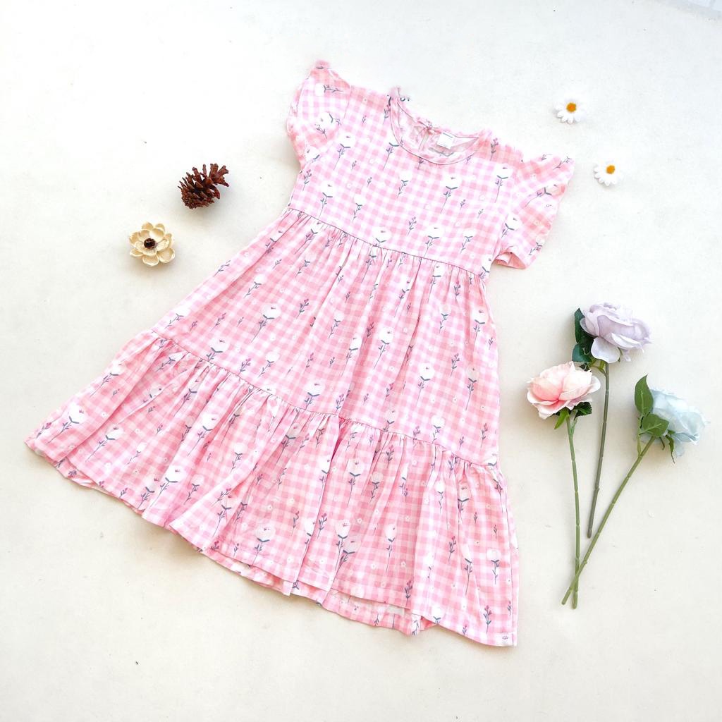 ZASKIYA - Serena Dress In Daisy Flower / Dress Baju Anak Perempuan Cantik Dress Balita Anak Serena Dress