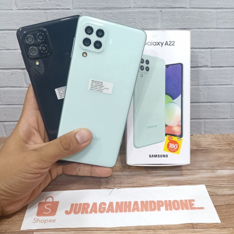 Samsung A22 4G 6/128GB HP Second Seken Bekas Fullset Batangan
