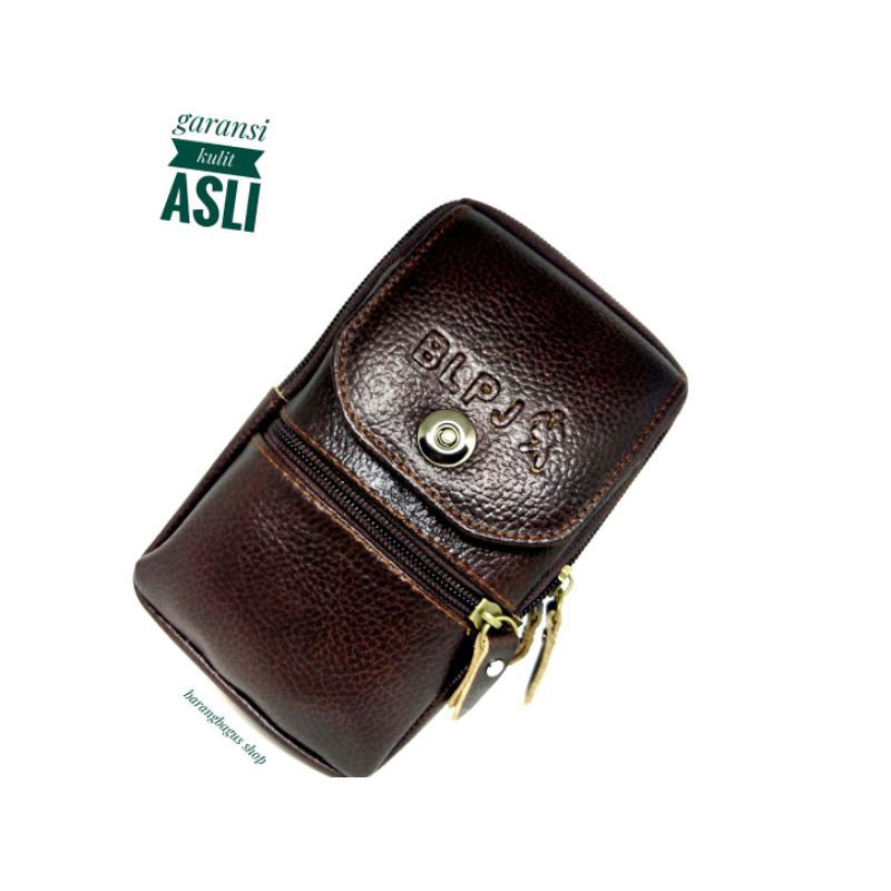Dompet sarung tempat Tas selempang 3 HP Kulit asli 6 - 6,8 inch murah