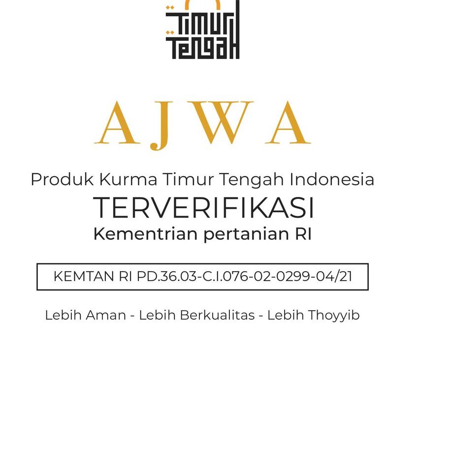 

BISA COD ✔️Kurma Ajwa Premium Timur Tengah High Quality 250|SQ5