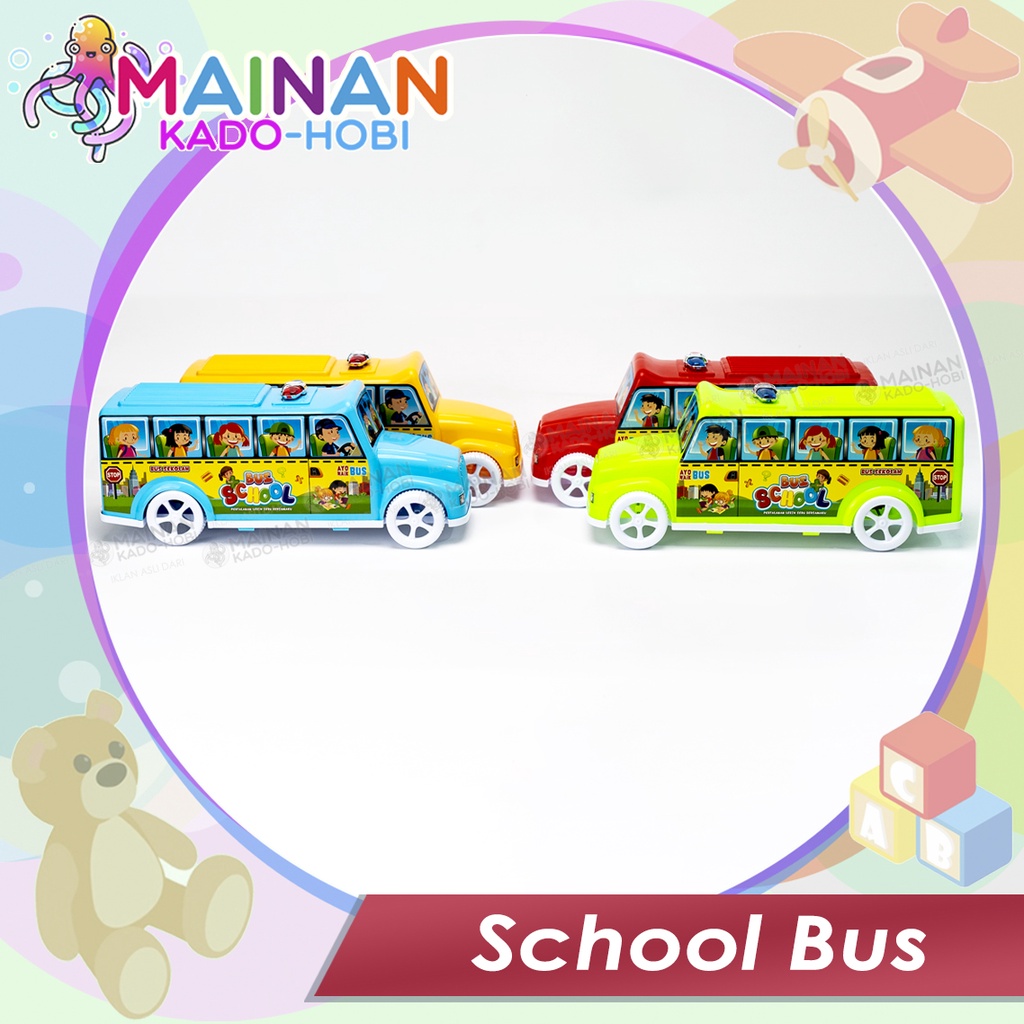 MAINAN ANAK EDUKASI DIECAST CAR MINIATUR BIS SEKOLAH SCHOOL BUS