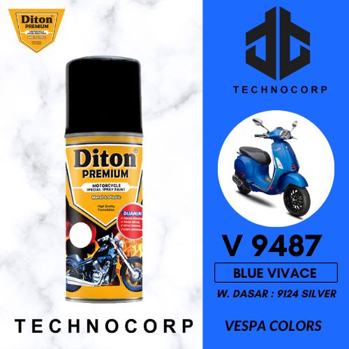 

CAT DITON PREMIUM V 9487 BLUE VIVACE / VESPA BIRU METALLIC