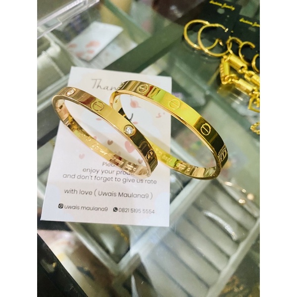 gelang TITANIUM asli rantai ctr