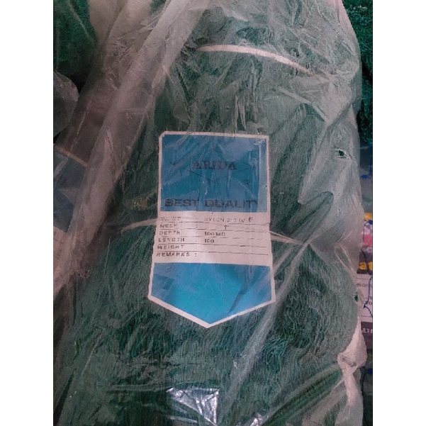 jaring nylon arida 1 inchi D6 100x100 hijau