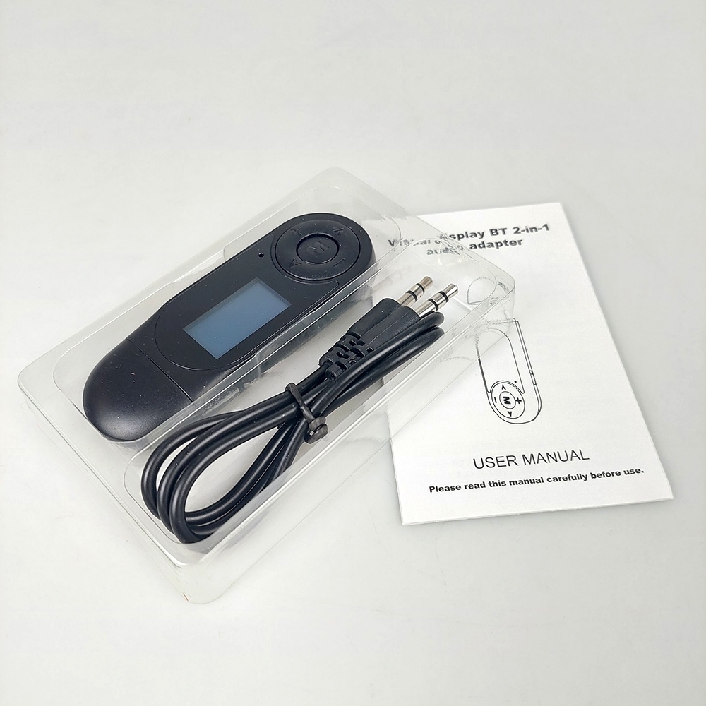 VAORLO USB Audio Bluetooth 5.0 Receiver Transmitter LCD Display Adapter - BT12