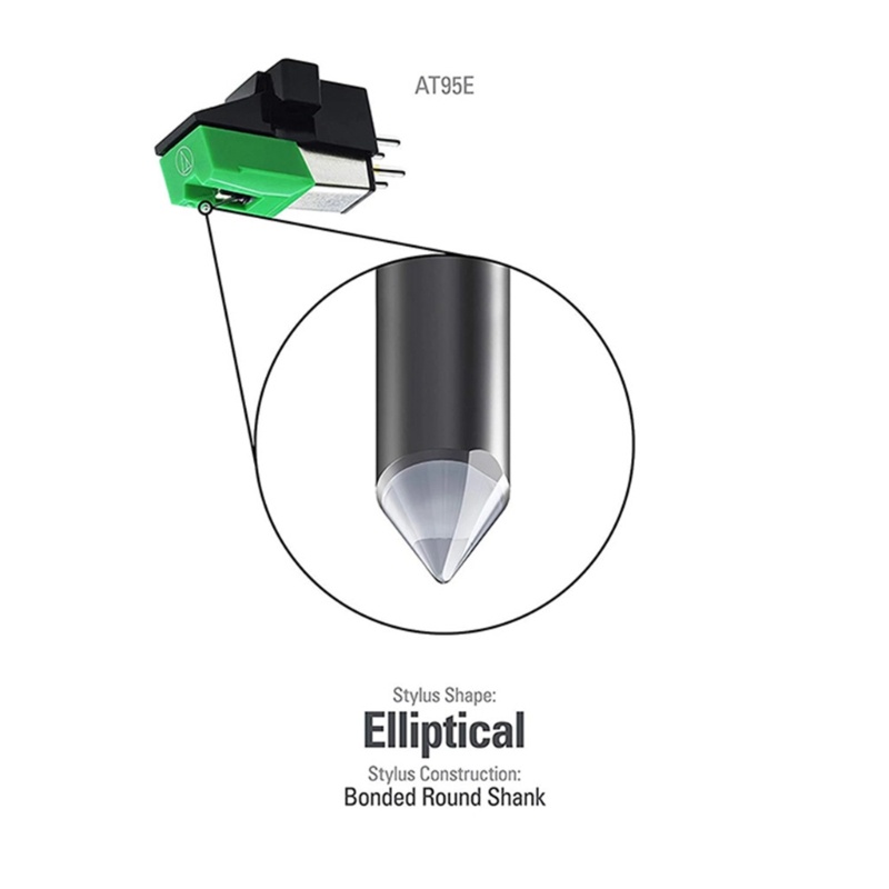 Stylus Pengganti BT Untuk Cartridge AT95E Green 20-20.000hz Frekuensi Respon