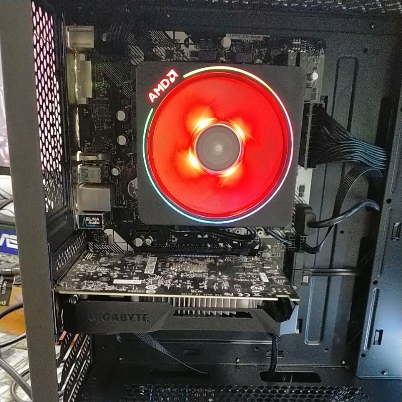 PC gaming editing amd ryzen 7 2700X ram 32 GB VGA 1050 ti 4 GB ddr5 128 bit siap pakai