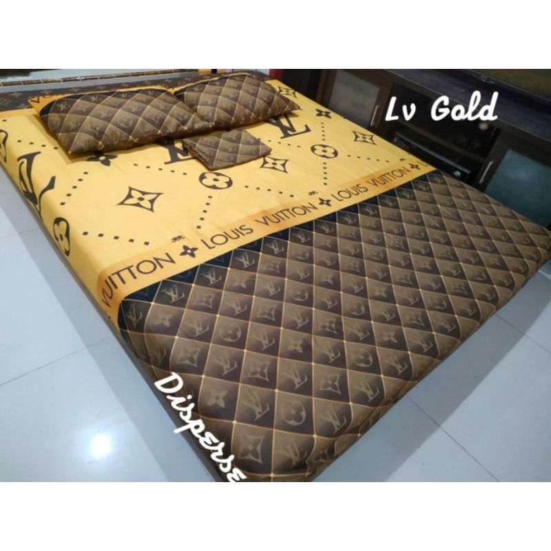 Sprei Motif Dewasa Minimalis Lv Gold/ Bahan Halus