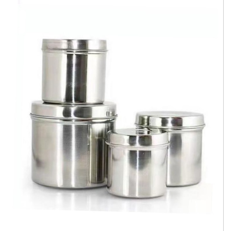 Dressing Jar tempat kapas Sterill bertutup Stainless Kom kapas bertutup