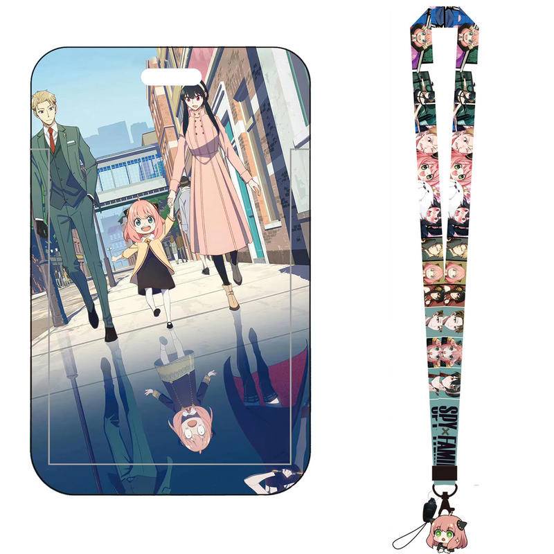 6gaya Anime Spy x Keluarga lanyard card ID Badge Holder Gantungan Kunci Pass Gym Handphone Anak Key Holder Key Rings Hadiah Loid Forger Anya Forger Yor Forger In Stock New Arrival LY