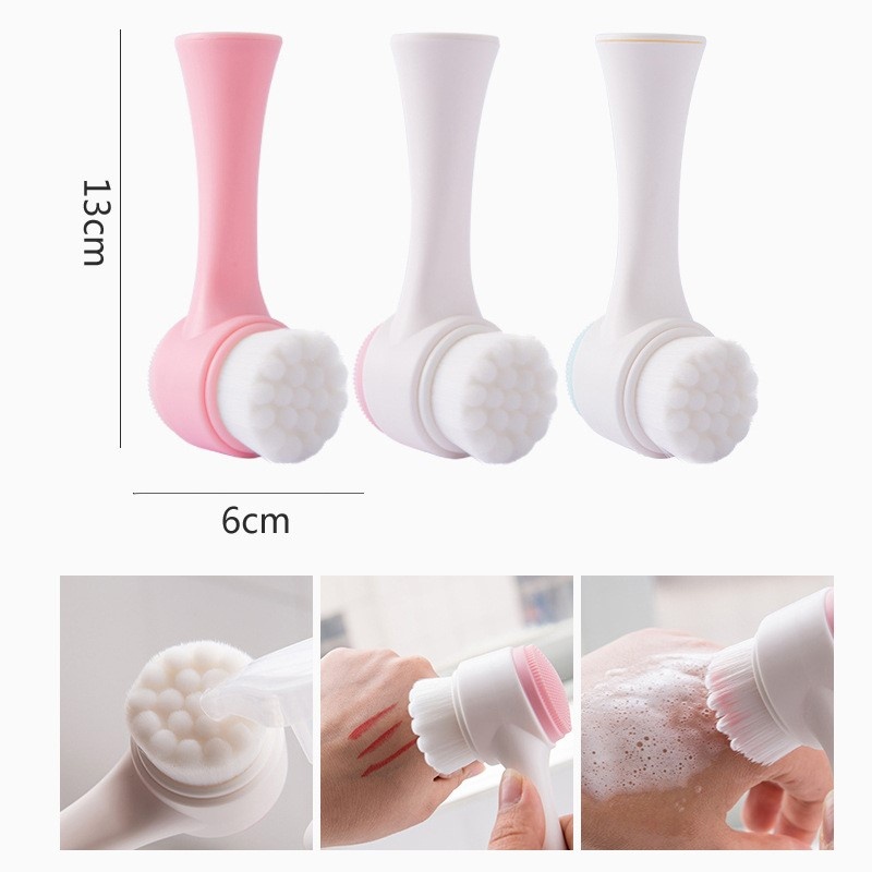 [ COD ] Brush Muka / Alat Pembersih Wajah / Facial Brush Silikon 2in1