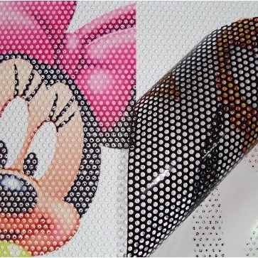 

Cetak/Print Stiker One Way Vision untuk Kaca Toko , Rumah atau Mobil