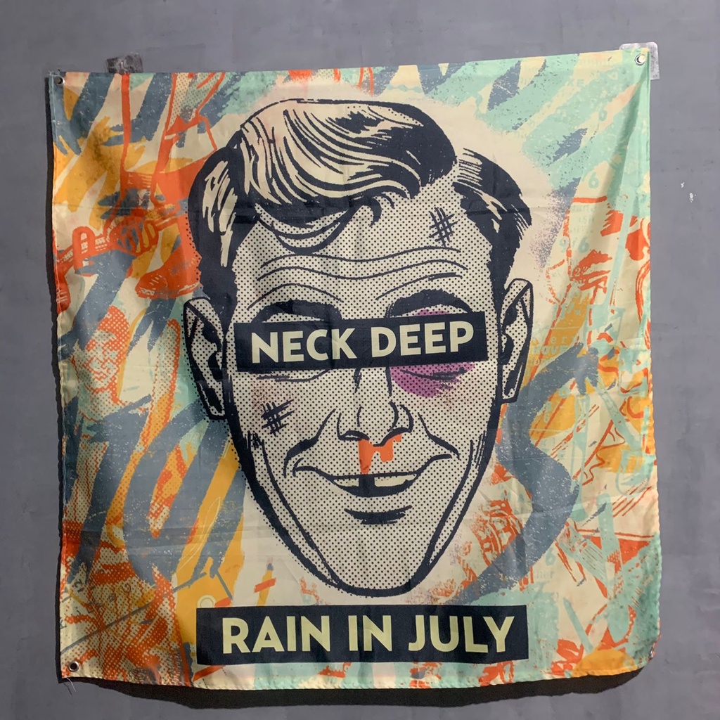 Bendera/Flag/Poster Kain/Miniflag Band Neck Deep Rain In July