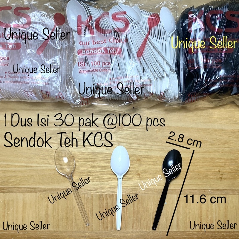 Sendok Teh Plastik PUTIH KCS [1 Dus] isi 3000 pcs