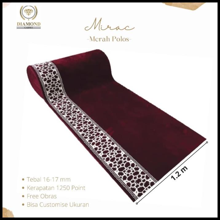 Promo Karpet Masjid Meteran Turki/Sajadah Mushola Roll Turki Mirac Merah