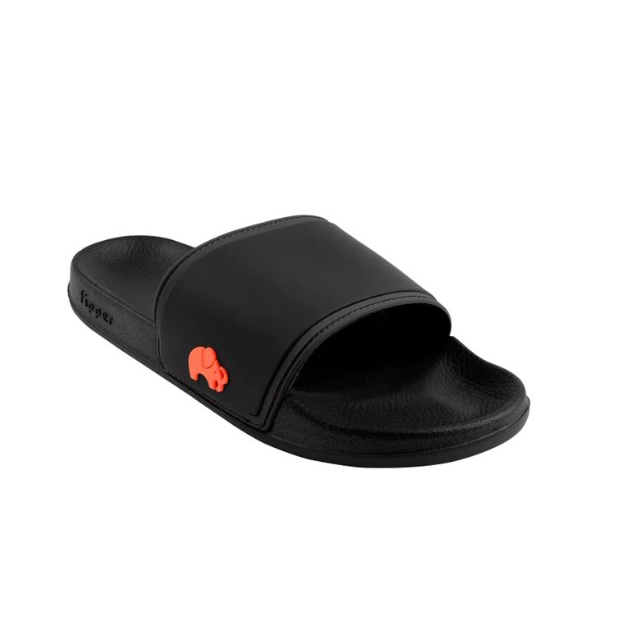 Sandal Fipper Slip On Black Orange Original