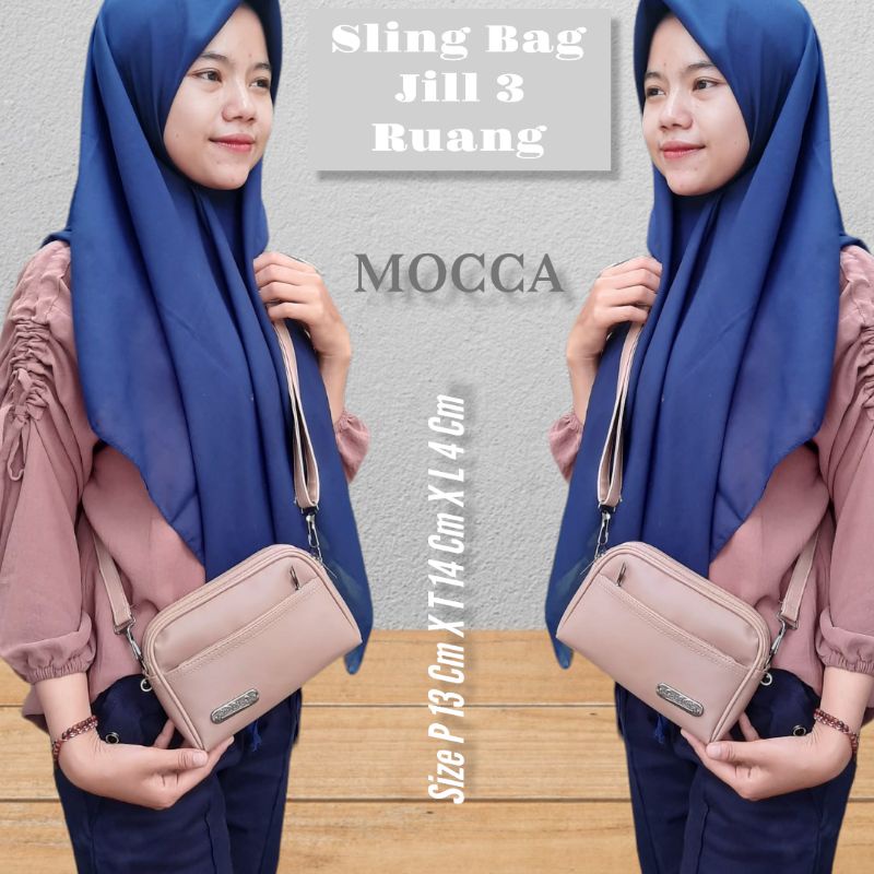 JILL SLINGBAG 3 RUANG SOFT LEMBUT/TAS SLEMPANGJ JILL