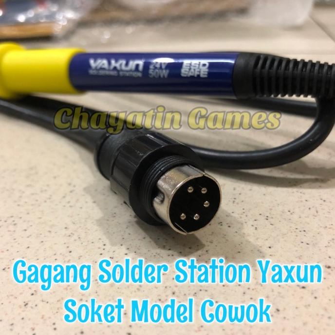 Gagang Solder Station Original Merk Yaxun Model Soket Cowok