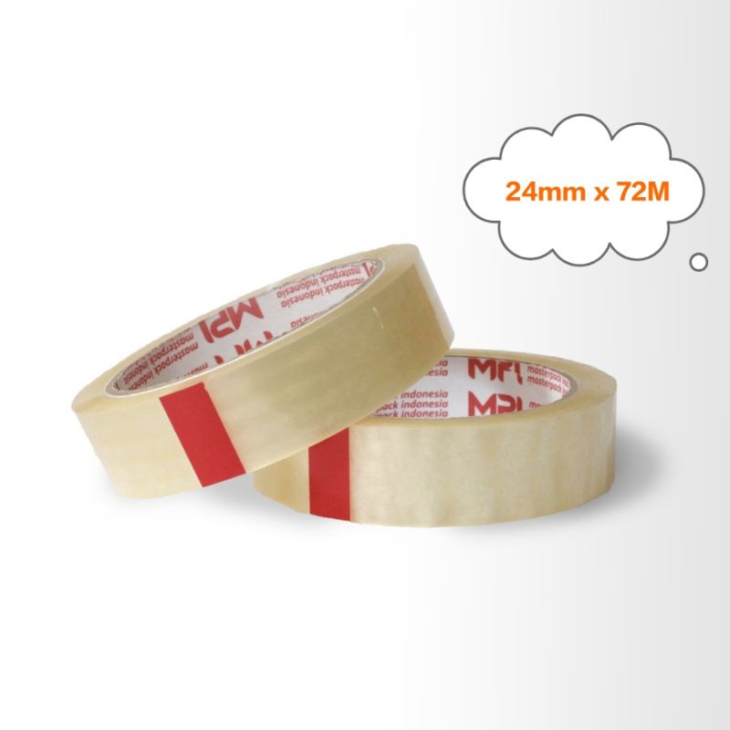 

Lakban selotip murah 24mm dan 12mm Bening perekat kuat