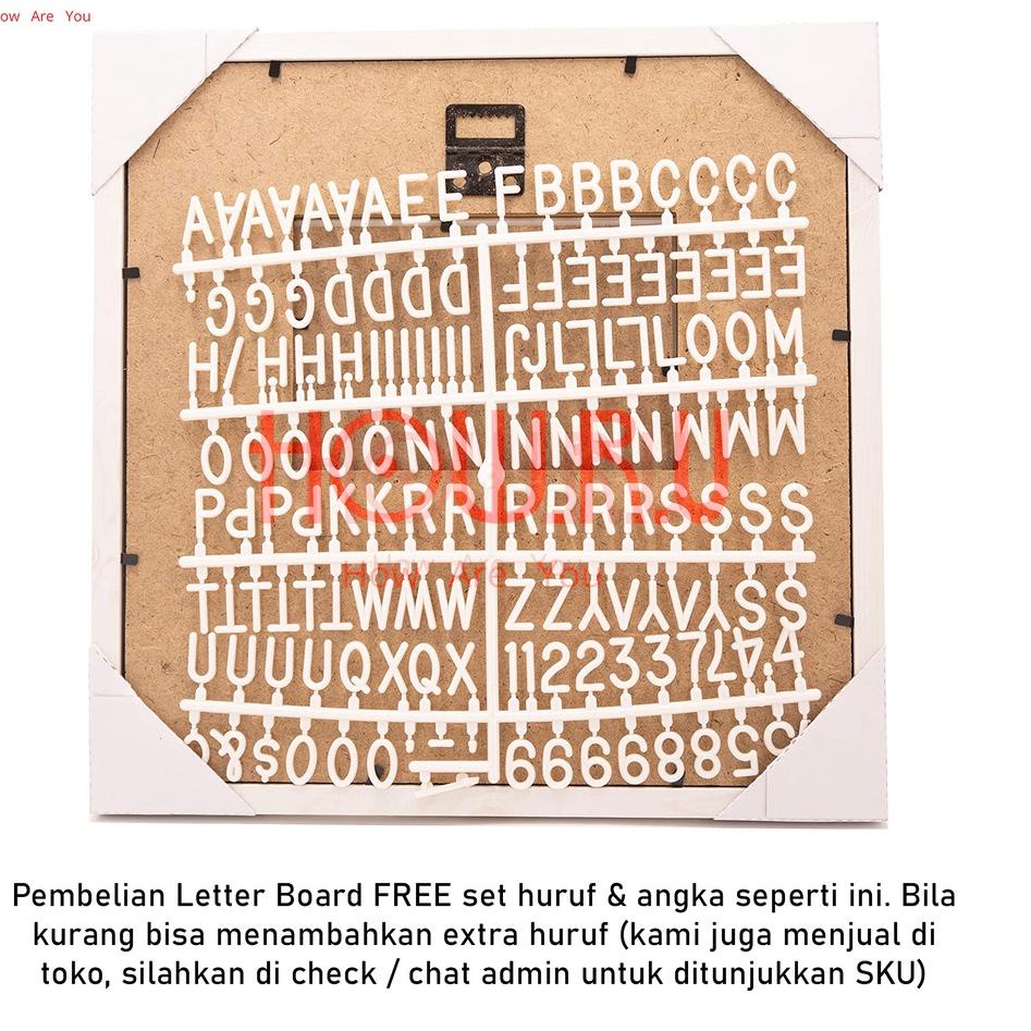ILS.21De22g ◦ HOW.R.U | Hexa Letter Board Sudah Include Huruf / Papan Nama Bayi / Papan Menu / Dekor