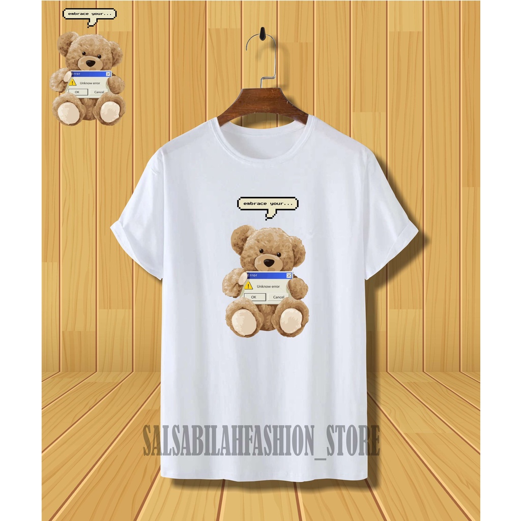 TEDIE BEAR- Kaos Distro Pria Wanita Katun Combad 30S Premium/ LEMBUT / ADEM