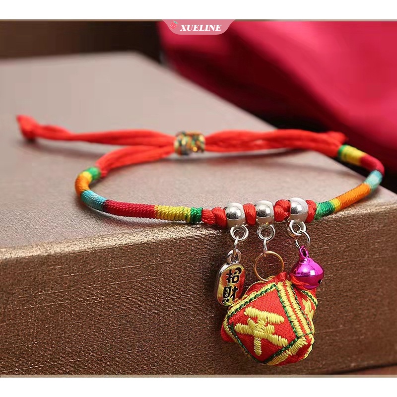 Festival Perahu Naga Gelang Tali Merah Buatan Tangan Kepala Harimau zongzi Kecil adjustable Tali Warna-Warni Gelang Bordir Tali Perdamaian [ZXL]