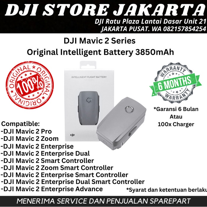 Battery Baterai Batre Dji Mavic 2 Pro/Zoom/Smart Controller