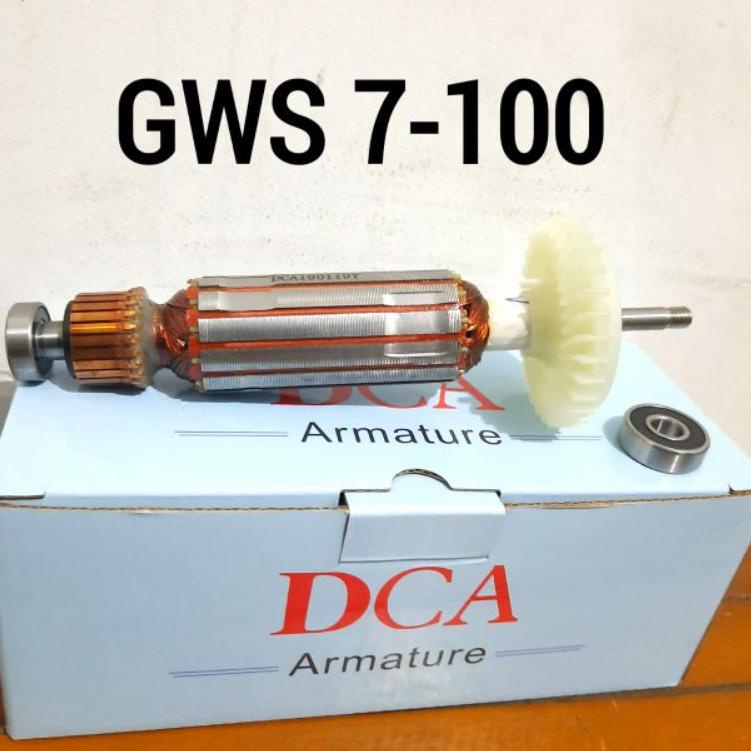 Terpercaya Armature Gerinda Bosch GWS 7-100 DCA Armature GWS 7-100 Angker GWS 7-100 DCA