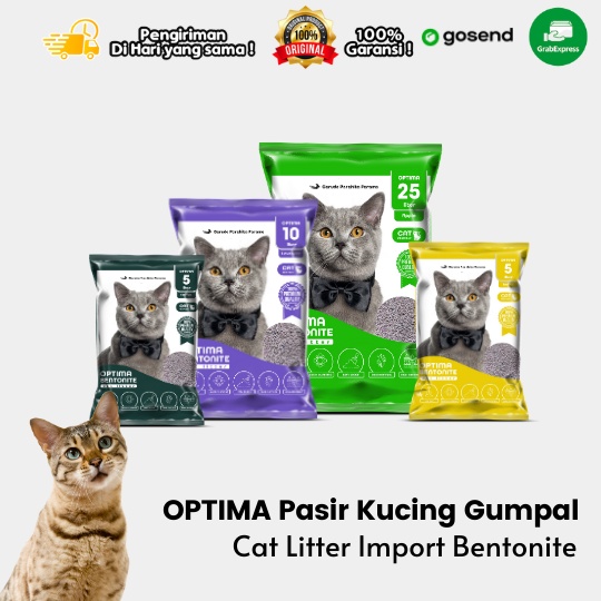 Pasir Kucing Gumpal OPTIMA Cat Litter Premium Wangi COFFEE 10 LITER