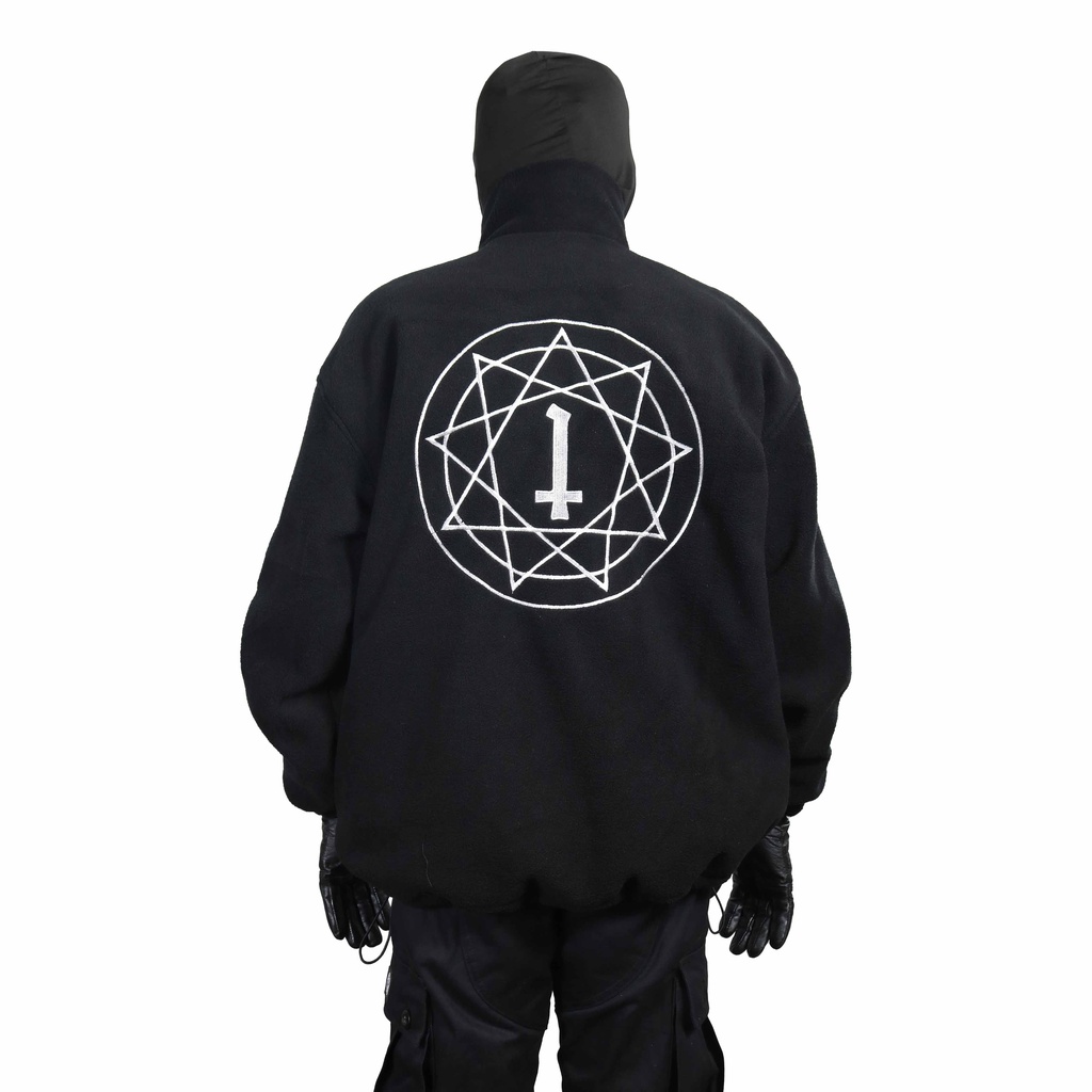 Heretic - Half Zipp Polar Jacket - Black Pentagram