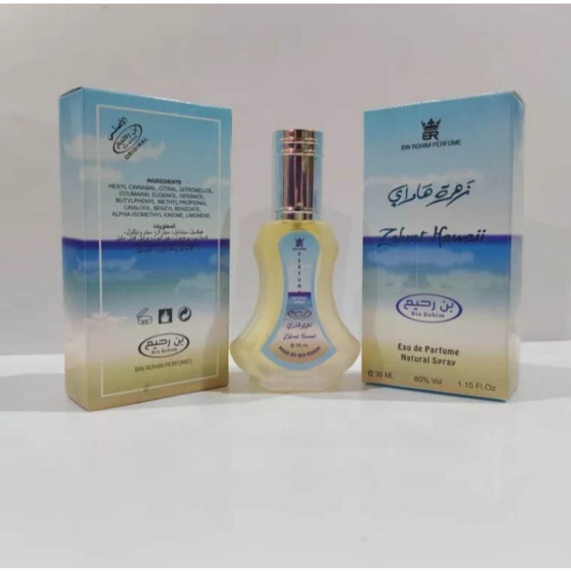 Parfum Spray ZAHRAT HAWAII 35ml Original Non Alkohol Berkualitas