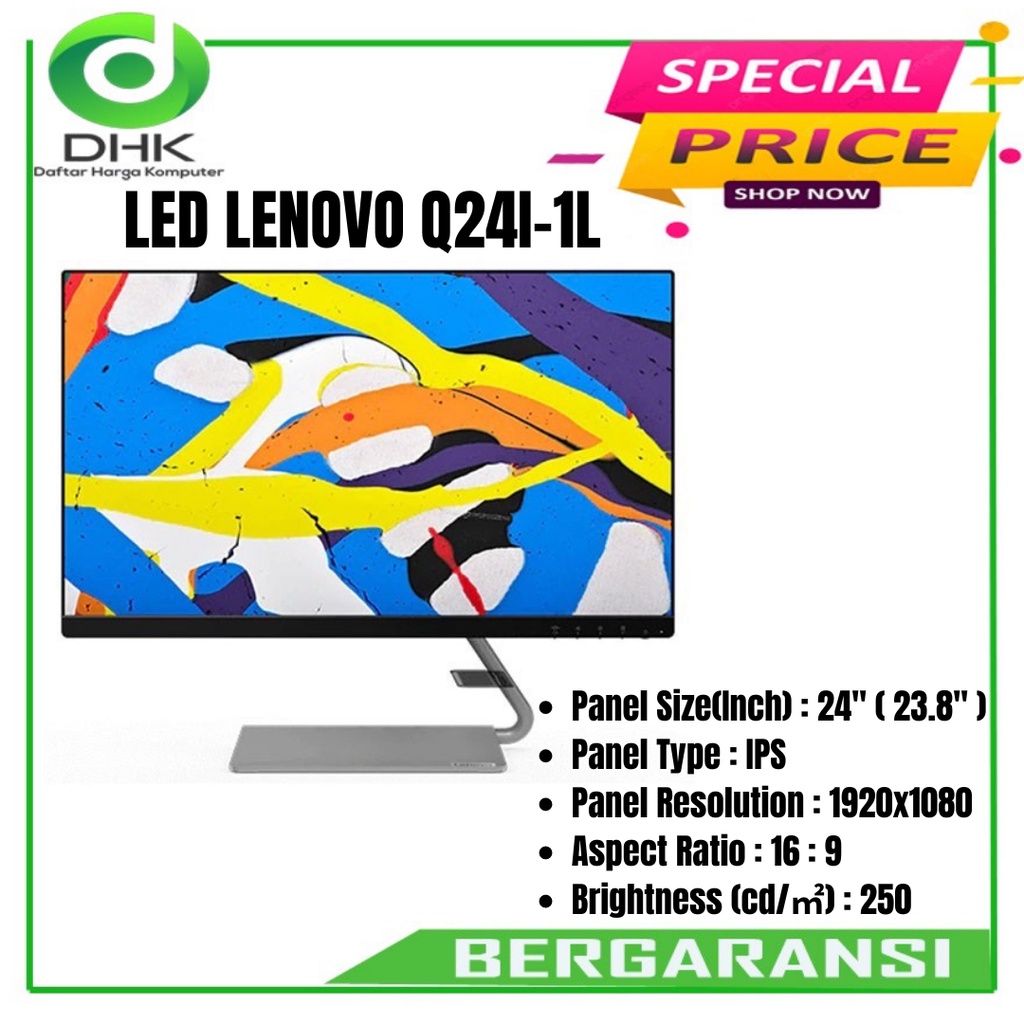 LENOVO Q24i-1L 24in IPS FHD LED MONITOR 75Hz HDMI SLIM