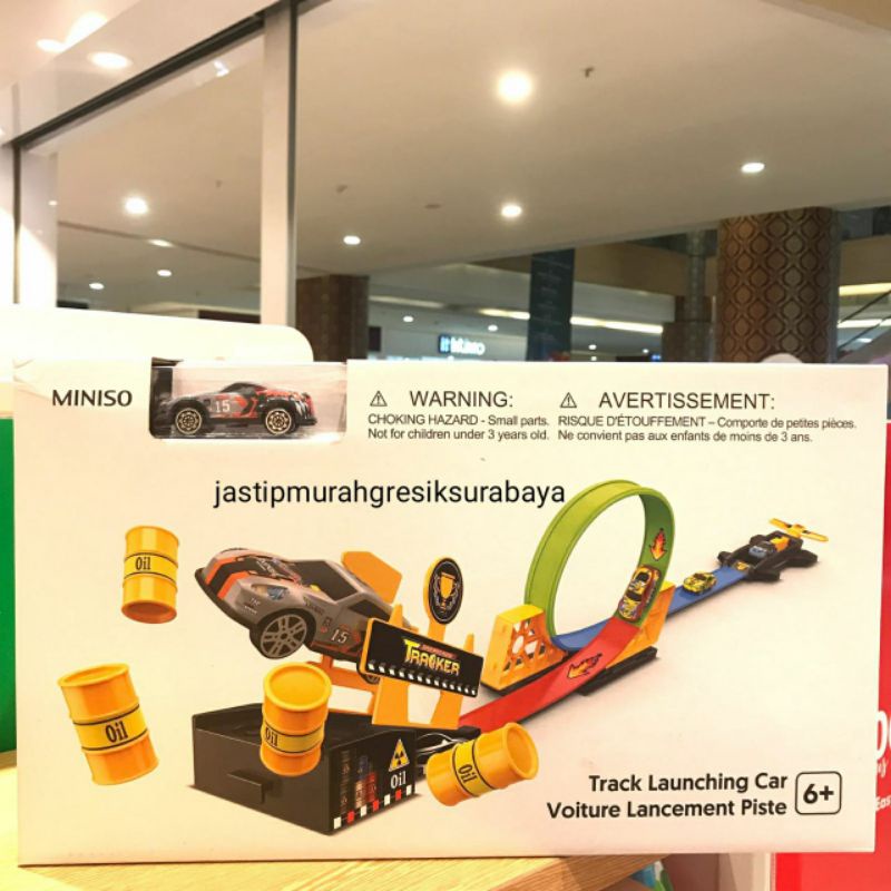 TRACK LAUNCHING CAR MINISO MOBIL MOBILAN MINISO MAINAN MINISO