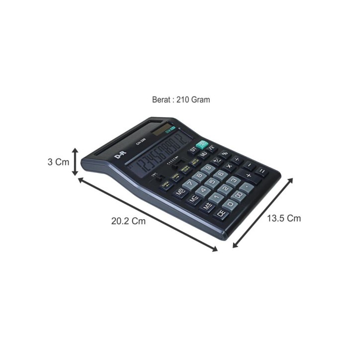 

KALKULATOR LAYAR DEPAN BELAKANG D-R CH299 (12 DIGIT) #ORIGINAL