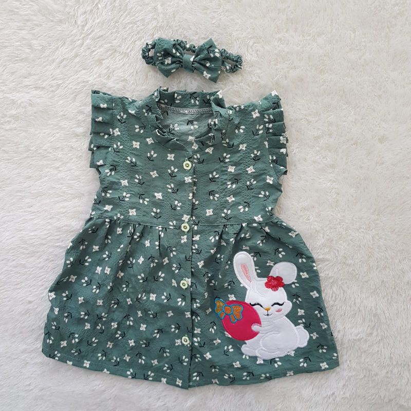 Dress Bayi Ruffle bunny dress