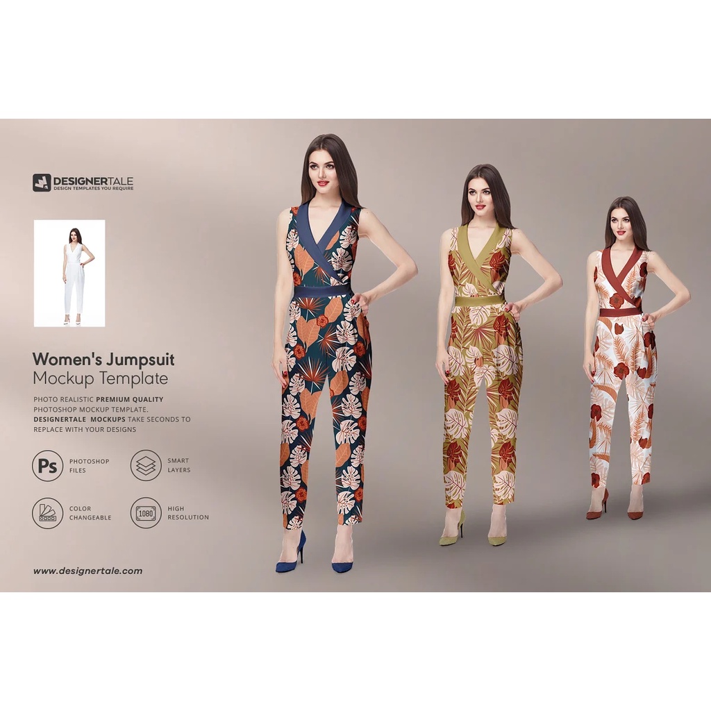 Women’s Jumpsuit Dress Mockup