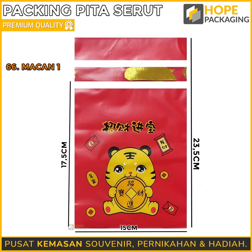 [5 PCS] Pouch Serut Imlek Plastik Kue Keranjang Chines New Year Imlek