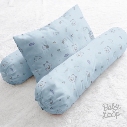 BabyLoop Pillow Bolster Set - Bantal Guling Set Baby BabyLoop Infant Japanese Cotton Tencel Modal Halus Adem Baby Loop