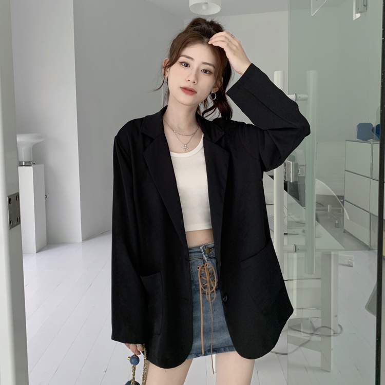 Blazer Wanita Hitam Korean Style Jaket Terbaru