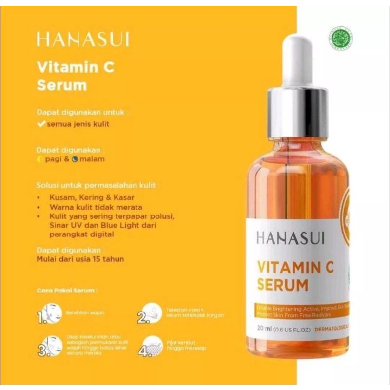 Hanasui Serum Gold Whitening / Anti Acne Serum / Vitamin C