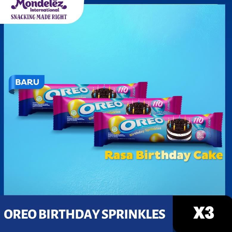 

[PRODUK JFKRP] Oreo Birthday Cake 123.5 Gr - Triple Pack 7M9