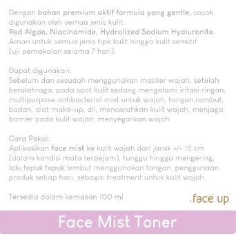 ☘️Yuri Kosmetik☘️ face up face mist toner