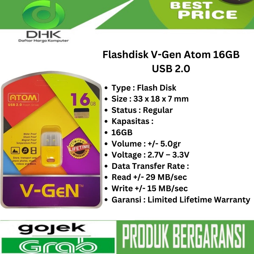 Flashdisk V-Gen Atom 16GB USB 2.0